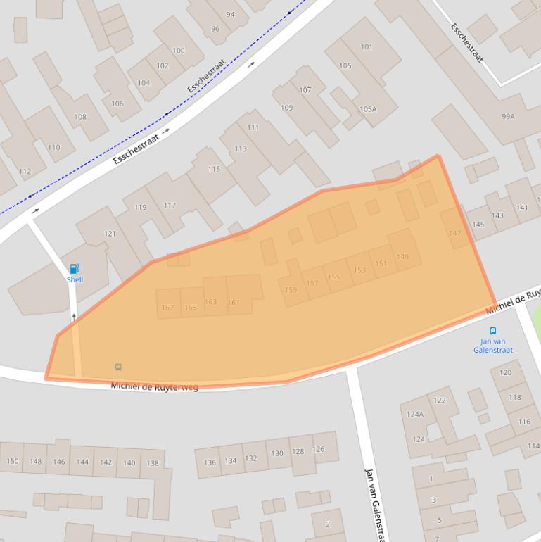 Kaart van postcodegebied 5262VE.