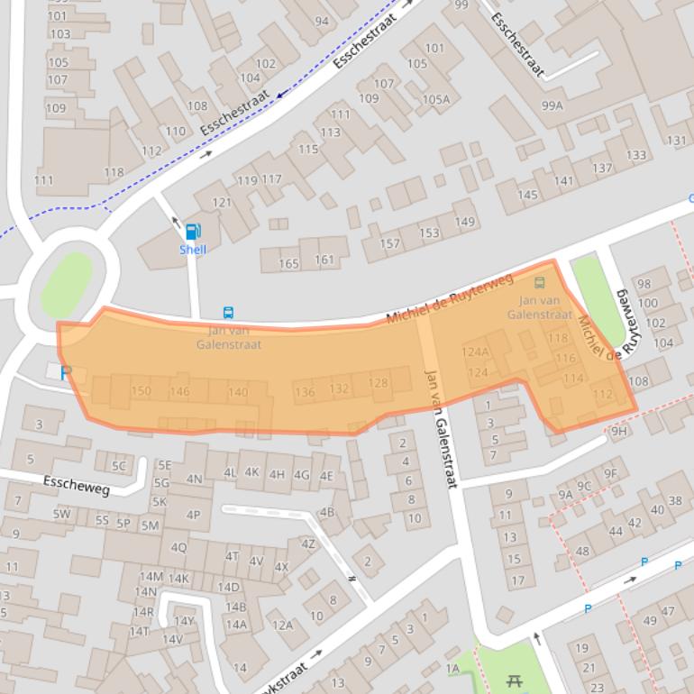 Kaart van postcodegebied 5262VJ.