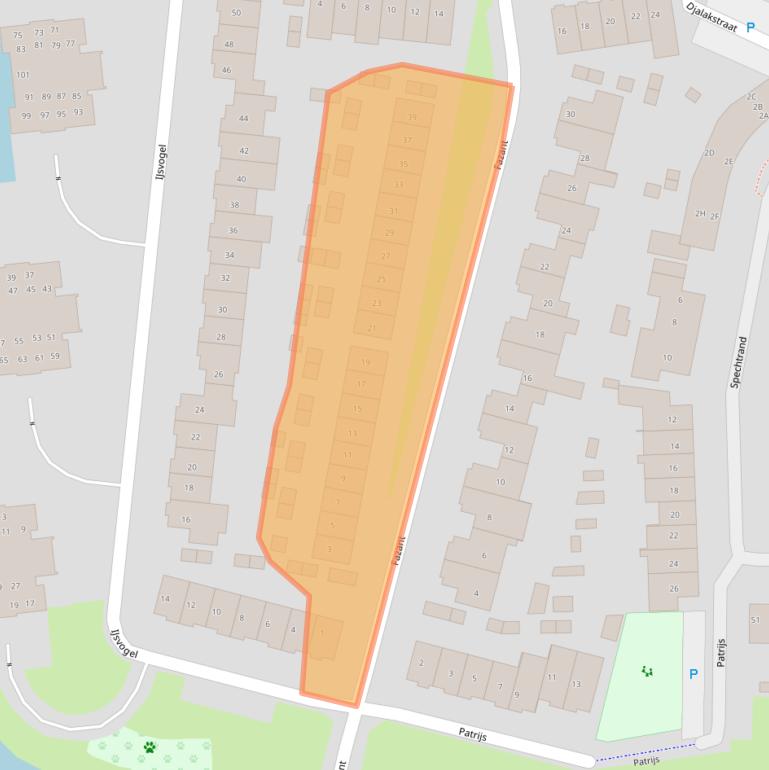 Kaart van postcodegebied 5262WC.