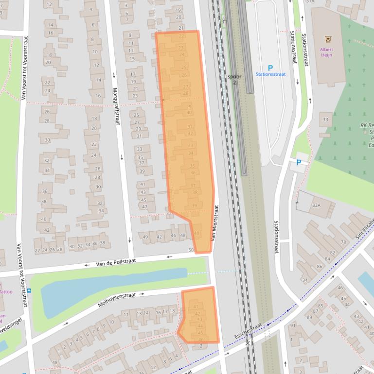 Kaart van postcodegebied 5262XC.