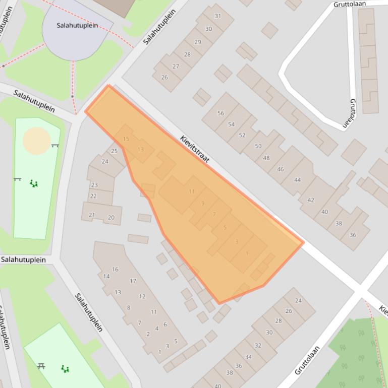 Kaart van postcodegebied 5262ZC.