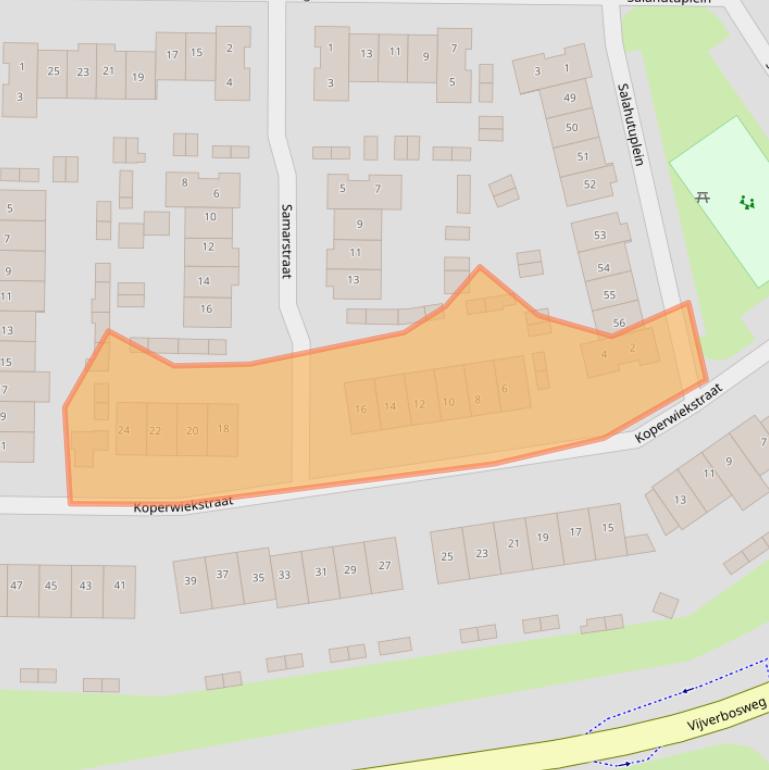 Kaart van postcodegebied 5262ZJ.