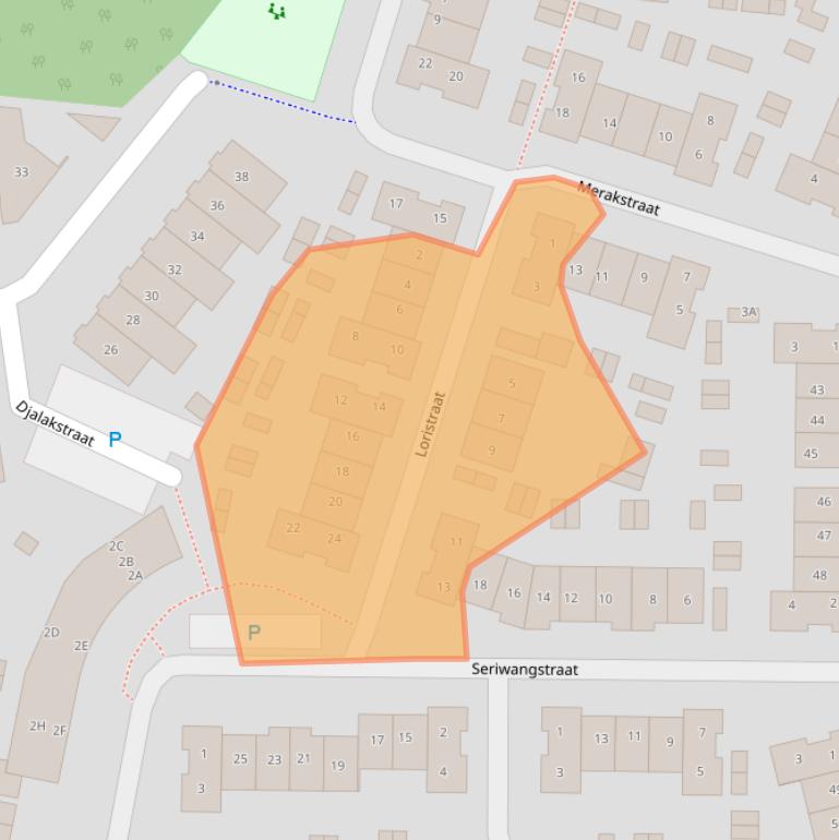 Kaart van postcodegebied 5262ZP.