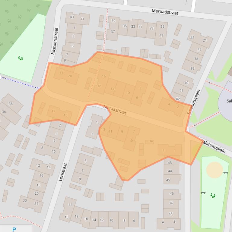 Kaart van postcodegebied 5262ZR.