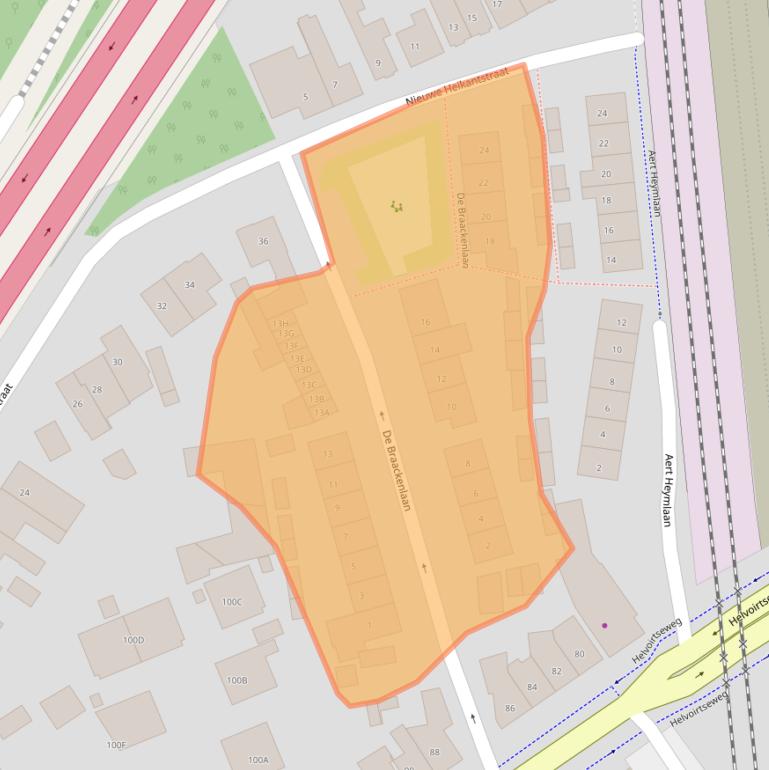 Kaart van postcodegebied 5263AC.