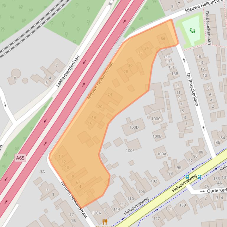 Kaart van postcodegebied 5263AE.