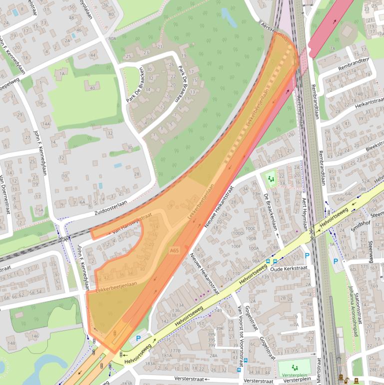 Kaart van postcodegebied 5263AG.