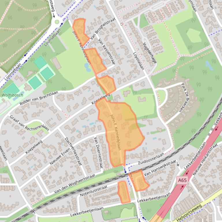 Kaart van postcodegebied 5263AJ.