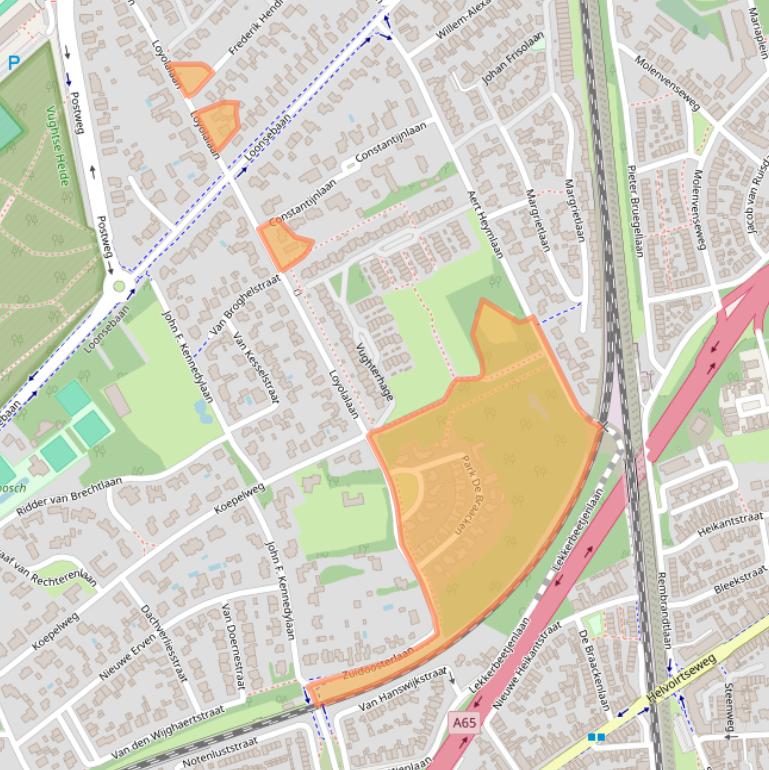 Kaart van postcodegebied 5263AT.