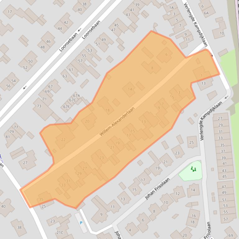 Kaart van postcodegebied 5263AZ.