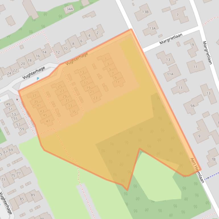 Kaart van postcodegebied 5263BM.