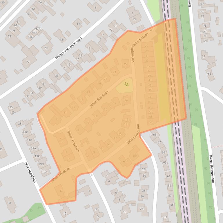 Kaart van postcodegebied 5263BS.