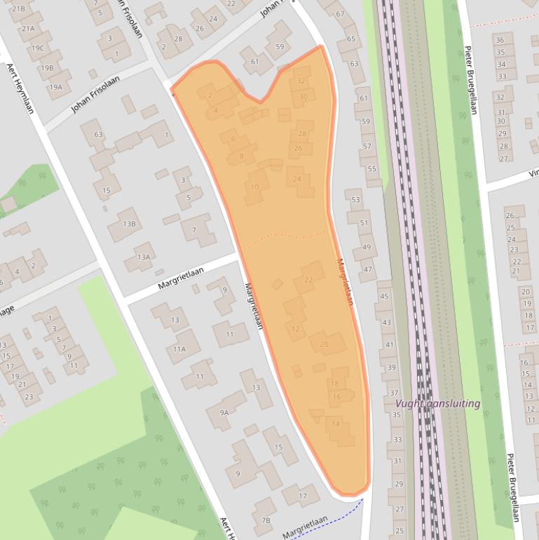 Kaart van postcodegebied 5263BV.