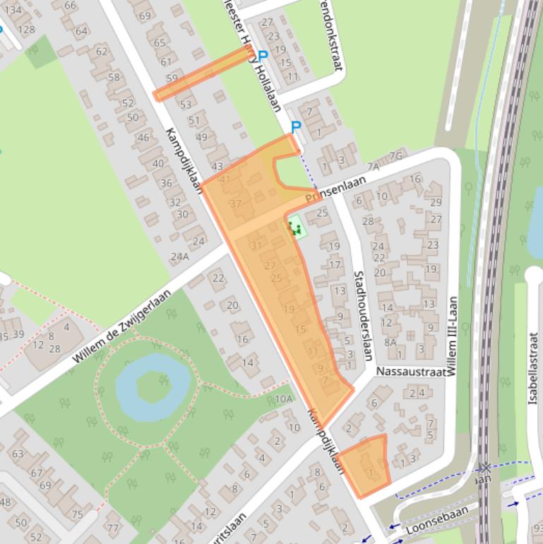 Kaart van postcodegebied 5263CG.