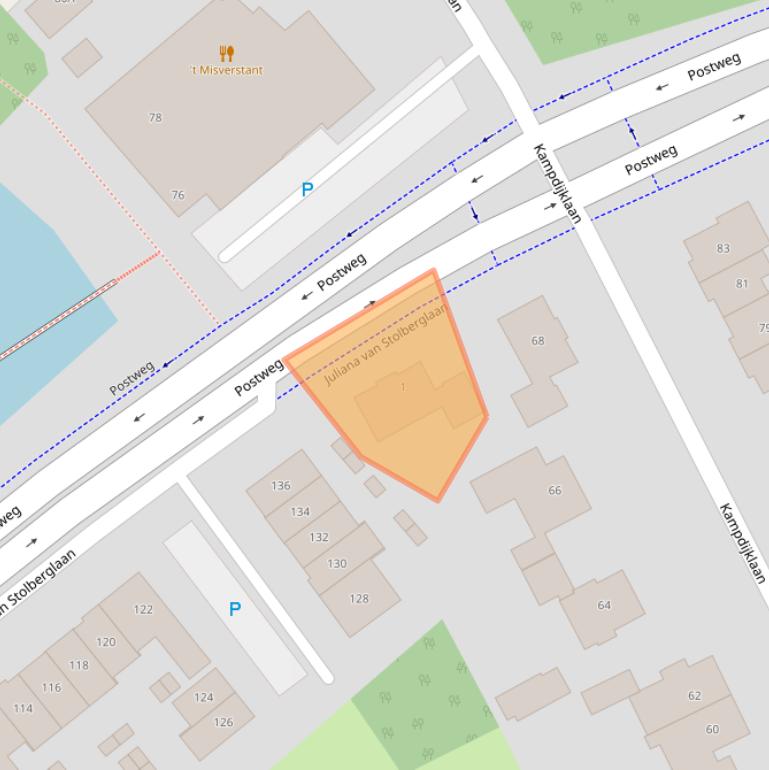 Kaart van postcodegebied 5263CW.