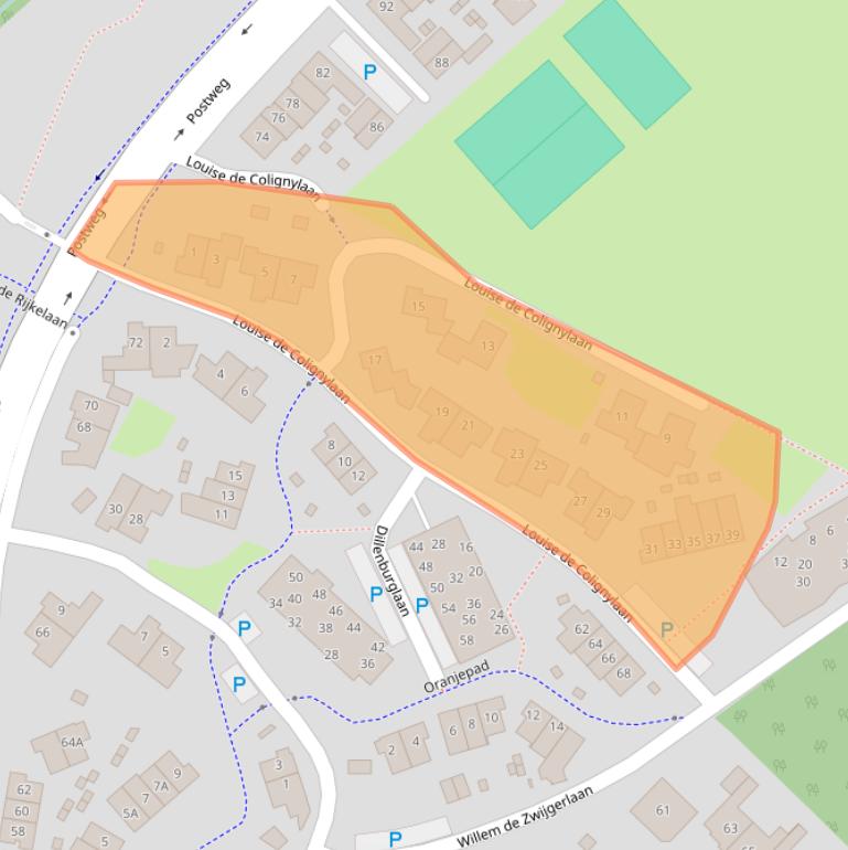 Kaart van postcodegebied 5263DJ.