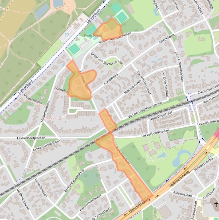 Kaart van postcodegebied 5263EA.