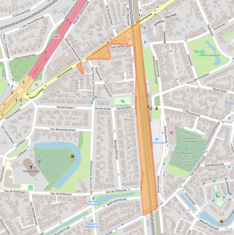 Kaart van postcodegebied 5263EB.