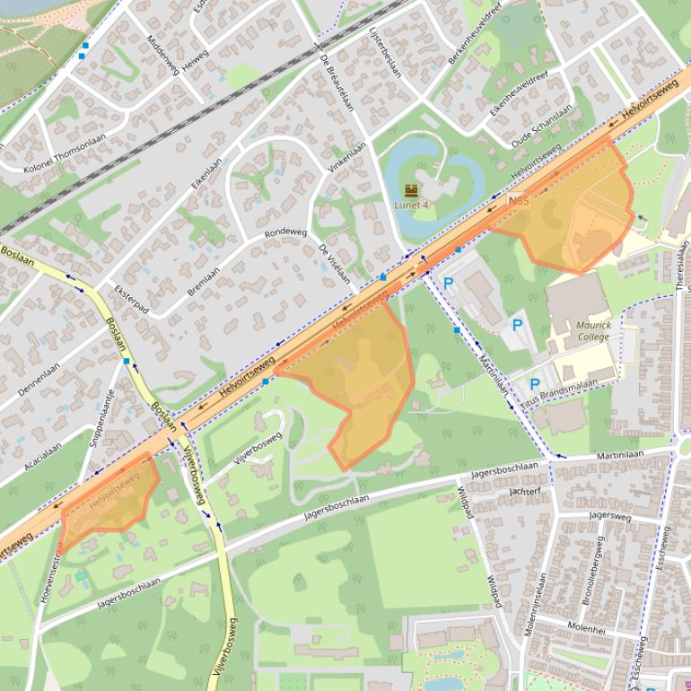 Kaart van postcodegebied 5263EE.