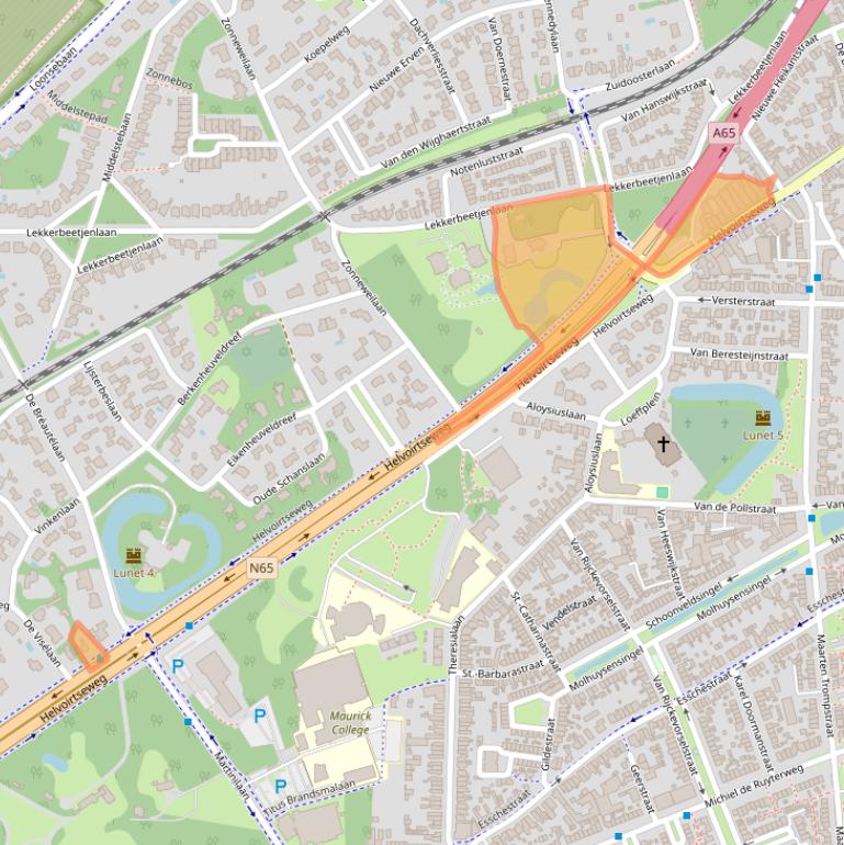 Kaart van postcodegebied 5263EH.