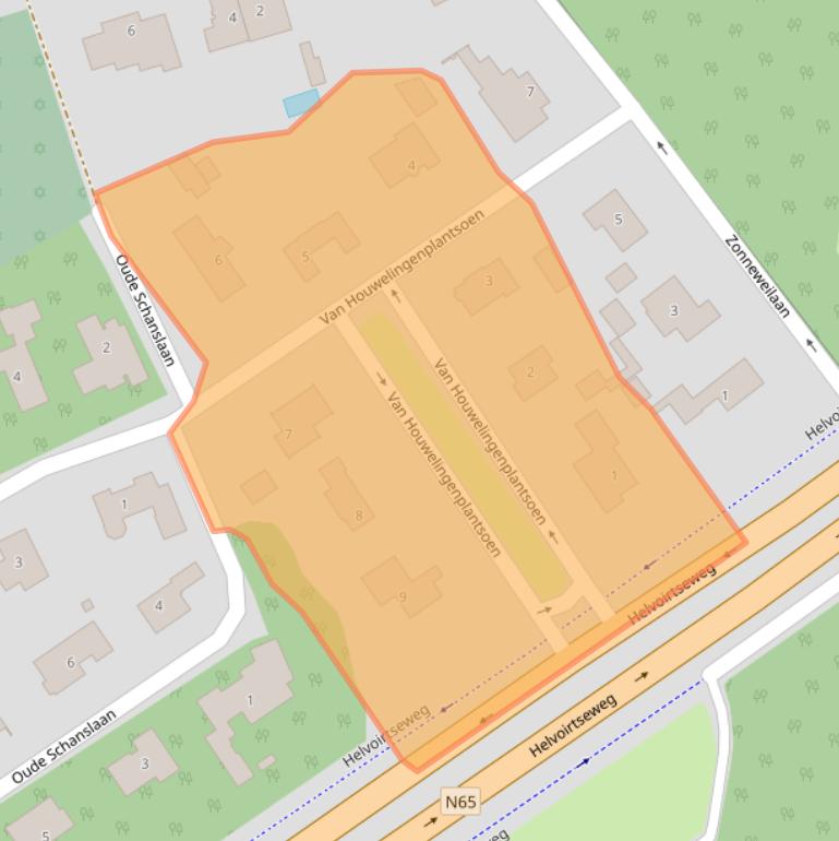 Kaart van postcodegebied 5263EK.