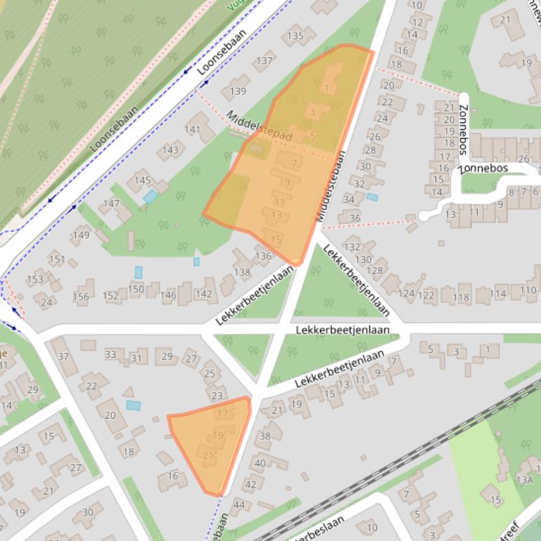 Kaart van postcodegebied 5263EV.