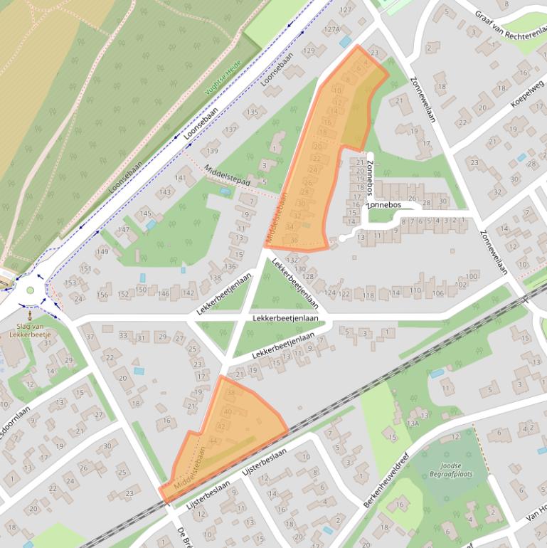 Kaart van postcodegebied 5263EW.