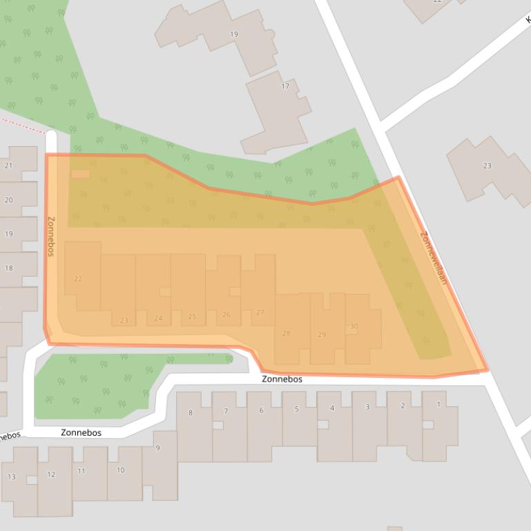 Kaart van postcodegebied 5263EZ.