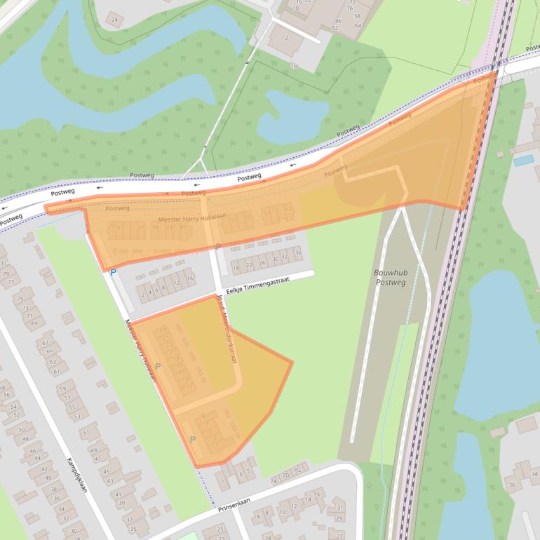 Kaart van postcodegebied 5263HS.