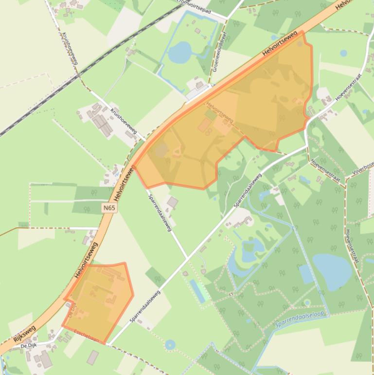 Kaart van postcodegebied 5263LT.