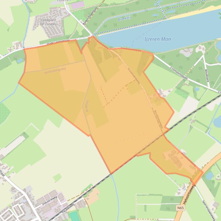 Kaart van postcodegebied 5263NM.