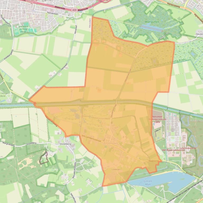 Kaart van postcodegebied 5266.