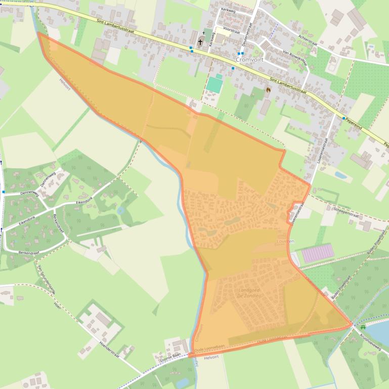 Kaart van postcodegebied 5266AM.