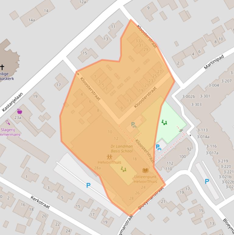 Kaart van postcodegebied 5268AC.