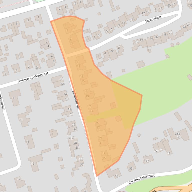 Kaart van postcodegebied 5268AH.