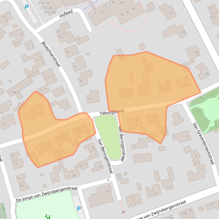 Kaart van postcodegebied 5268AP.