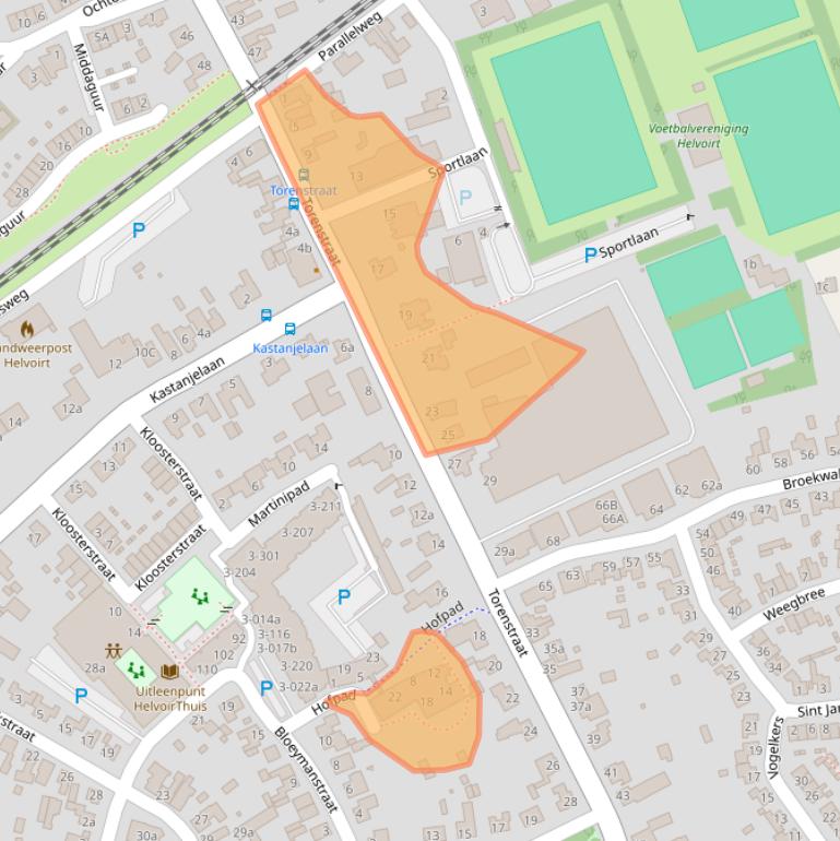 Kaart van postcodegebied 5268AR.