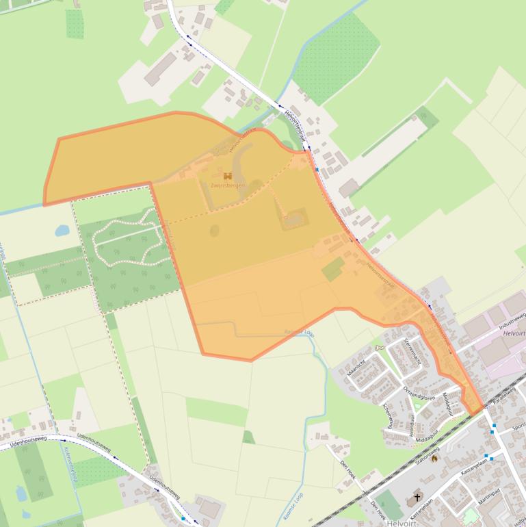 Kaart van postcodegebied 5268BB.