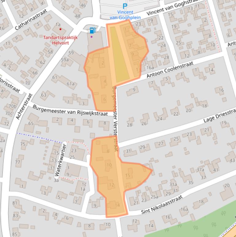 Kaart van postcodegebied 5268BS.