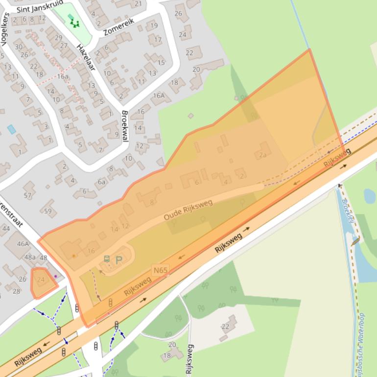 Kaart van postcodegebied 5268BT.