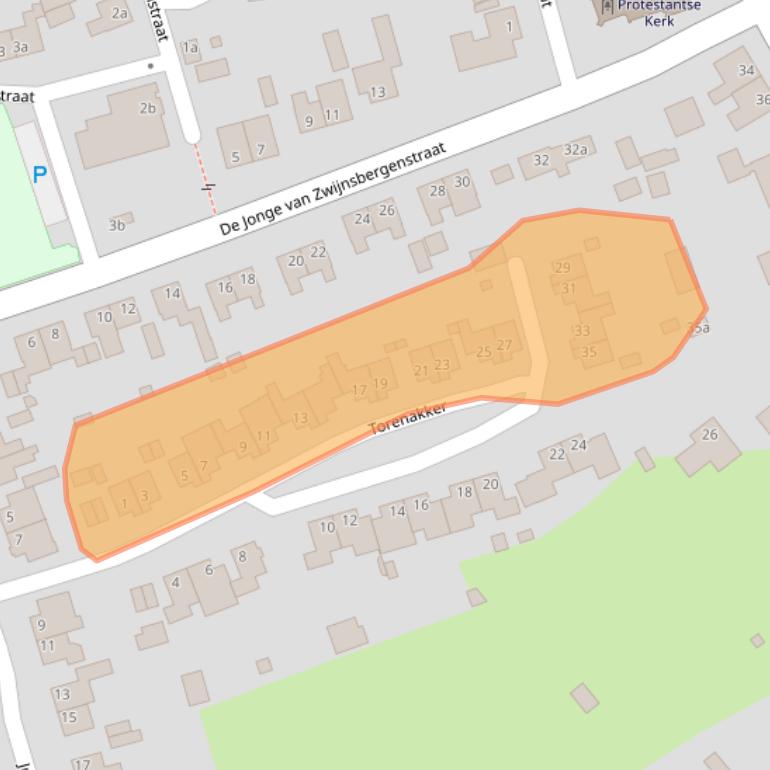 Kaart van postcodegebied 5268BW.