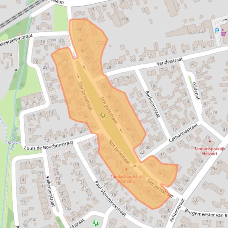 Kaart van postcodegebied 5268CP.