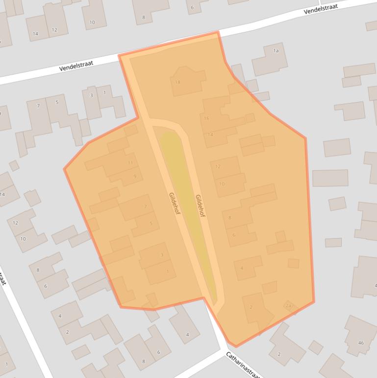 Kaart van postcodegebied 5268CS.