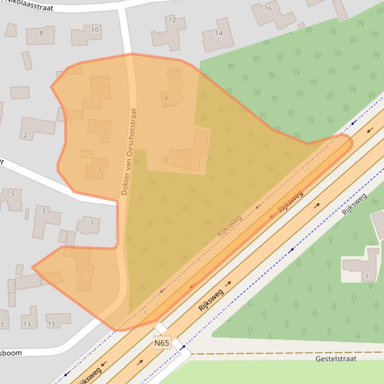 Kaart van postcodegebied 5268EL.