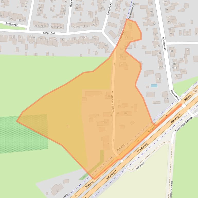 Kaart van postcodegebied 5268EN.