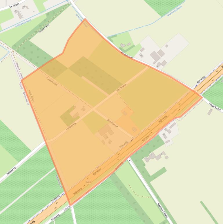 Kaart van postcodegebied 5268JW.