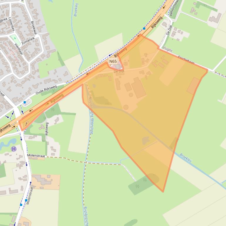 Kaart van postcodegebied 5268KA.