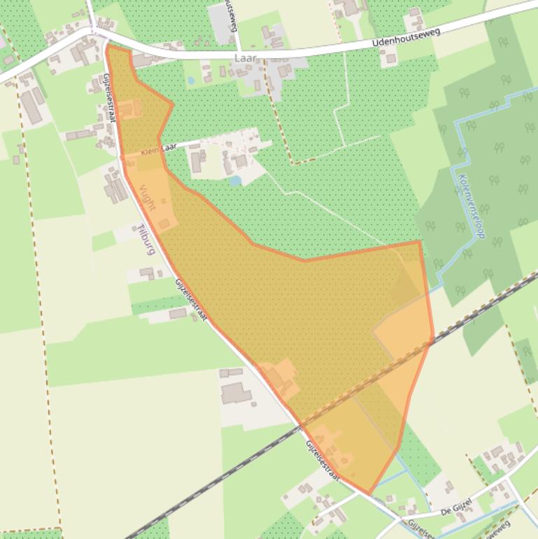 Kaart van postcodegebied 5268KM.