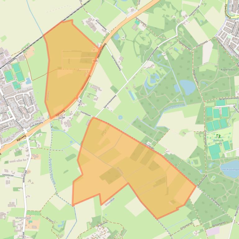 Kaart van postcodegebied 5268KZ.