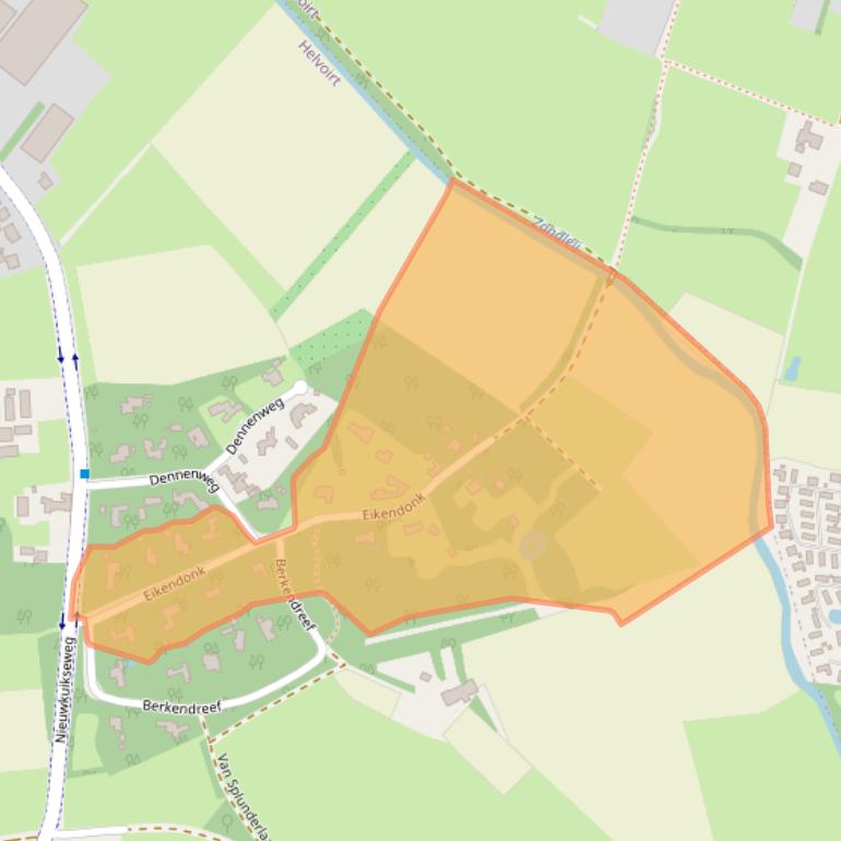Kaart van postcodegebied 5268LB.